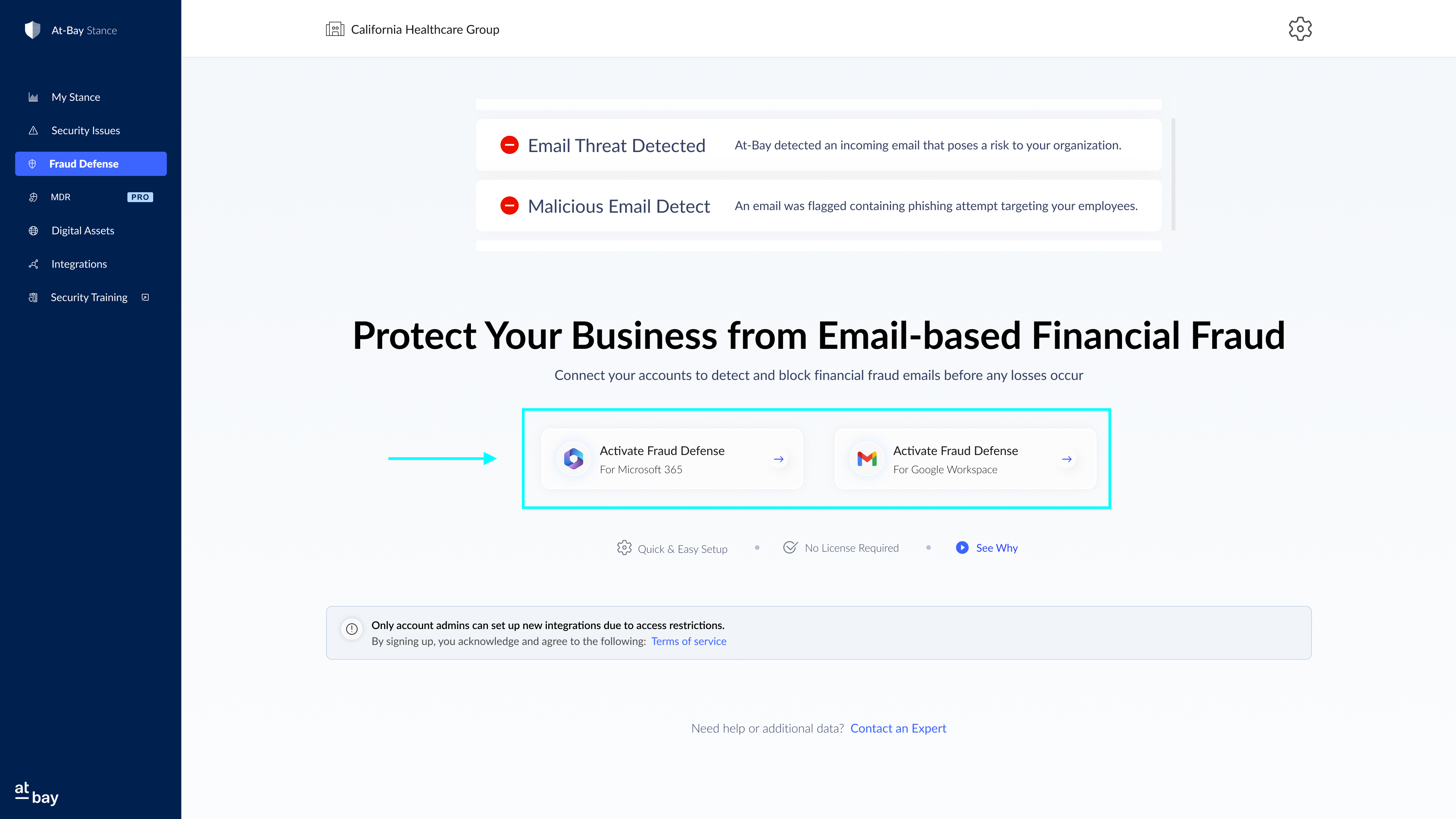 activate fraud defense