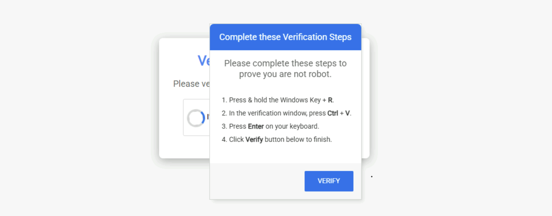 Initial Fake CAPTCHA Screen (Source: At-Bay Security)